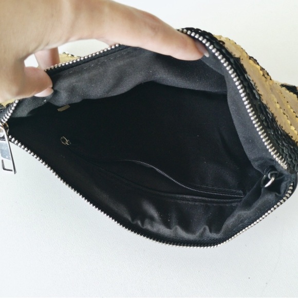 FAUX LEATHER & SEQUIN pouch - Picture 5 of 5